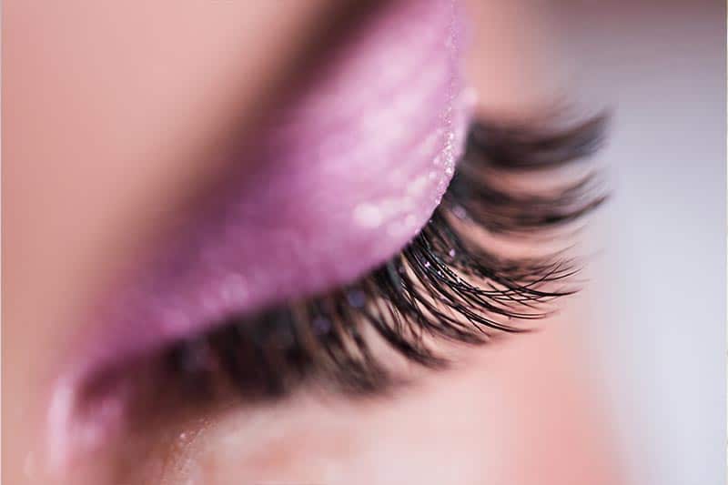 pink glitter mascara long eyelashe extensions