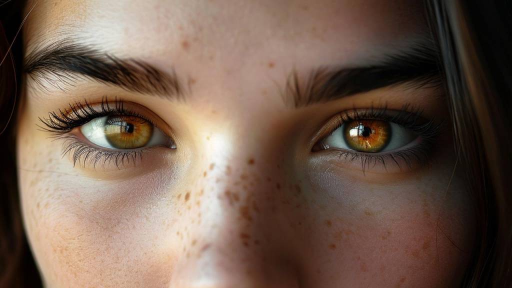 light brown almond shaped eyes